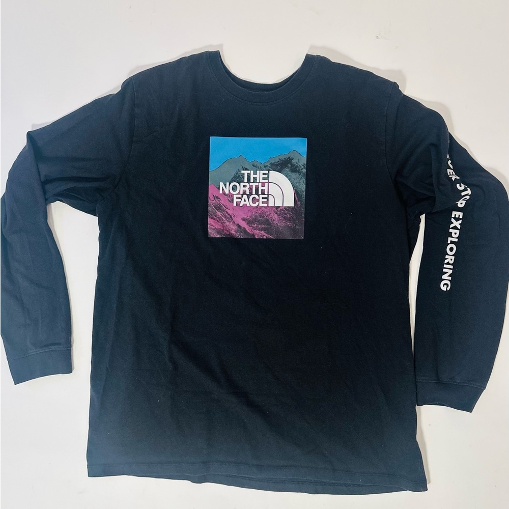 The North Face Black Graphic Long Sleeve Tee